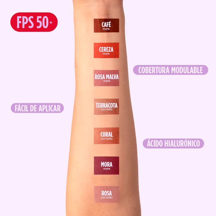 Barra 3 en 1 Rubor, Labial y Sombra FPS +50