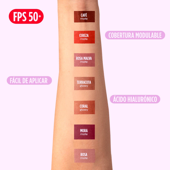Barra 3 en 1 Rubor, Labial y Sombra FPS +50